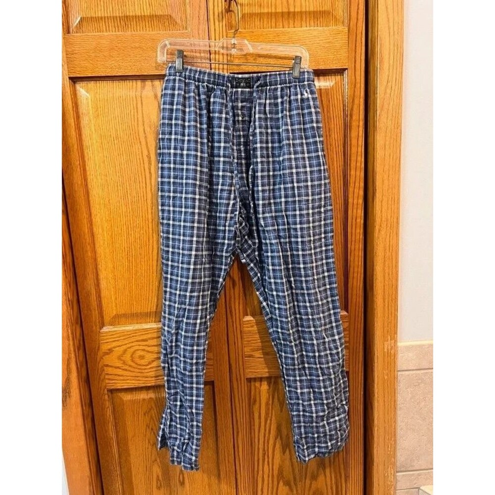 Polo Ralph Lauren Men’s Pajama Pants Large Blue Plaid Sleepwear Lounge Pants